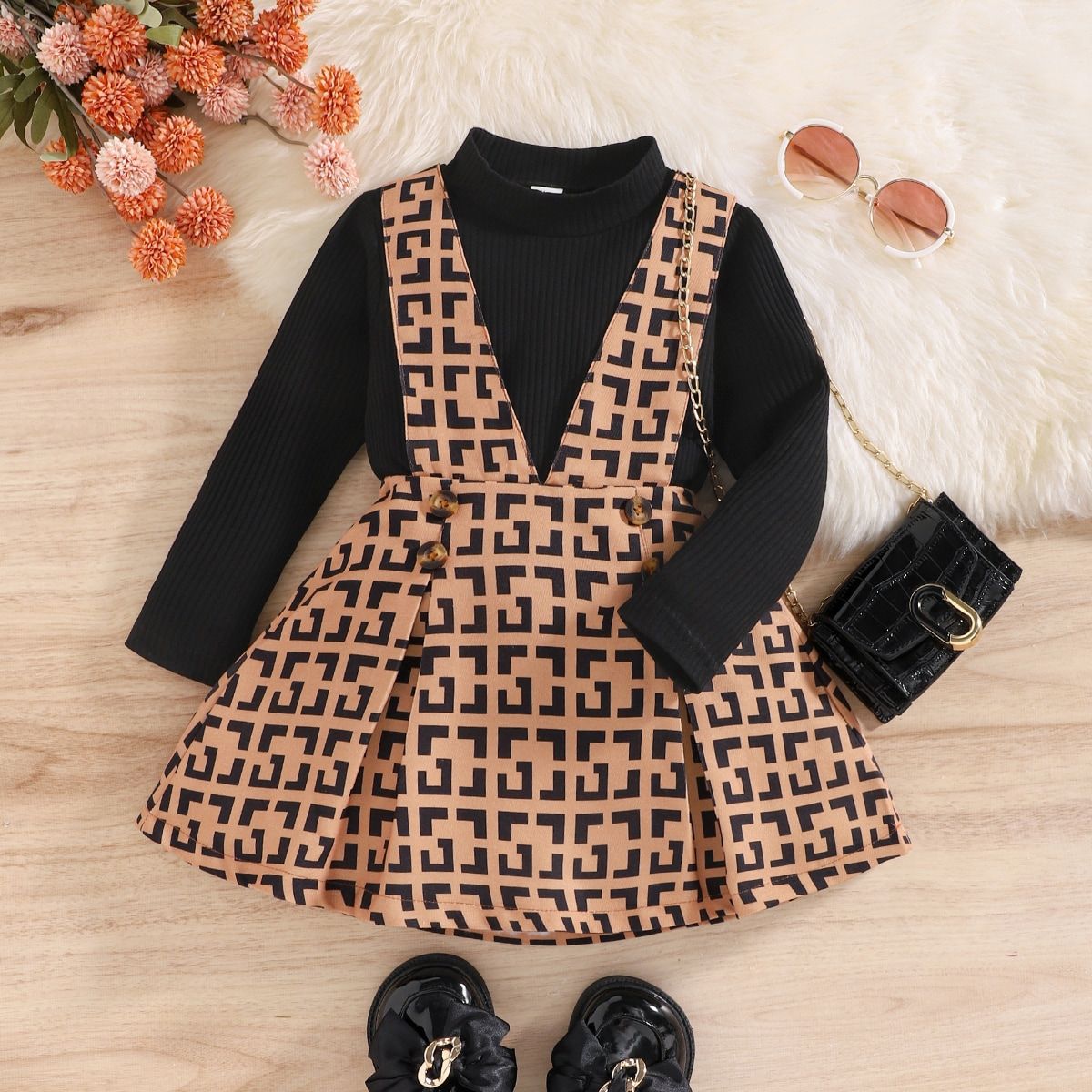 Wholesale Autumn and Winter Classic Vintage Printed Baby Clothes